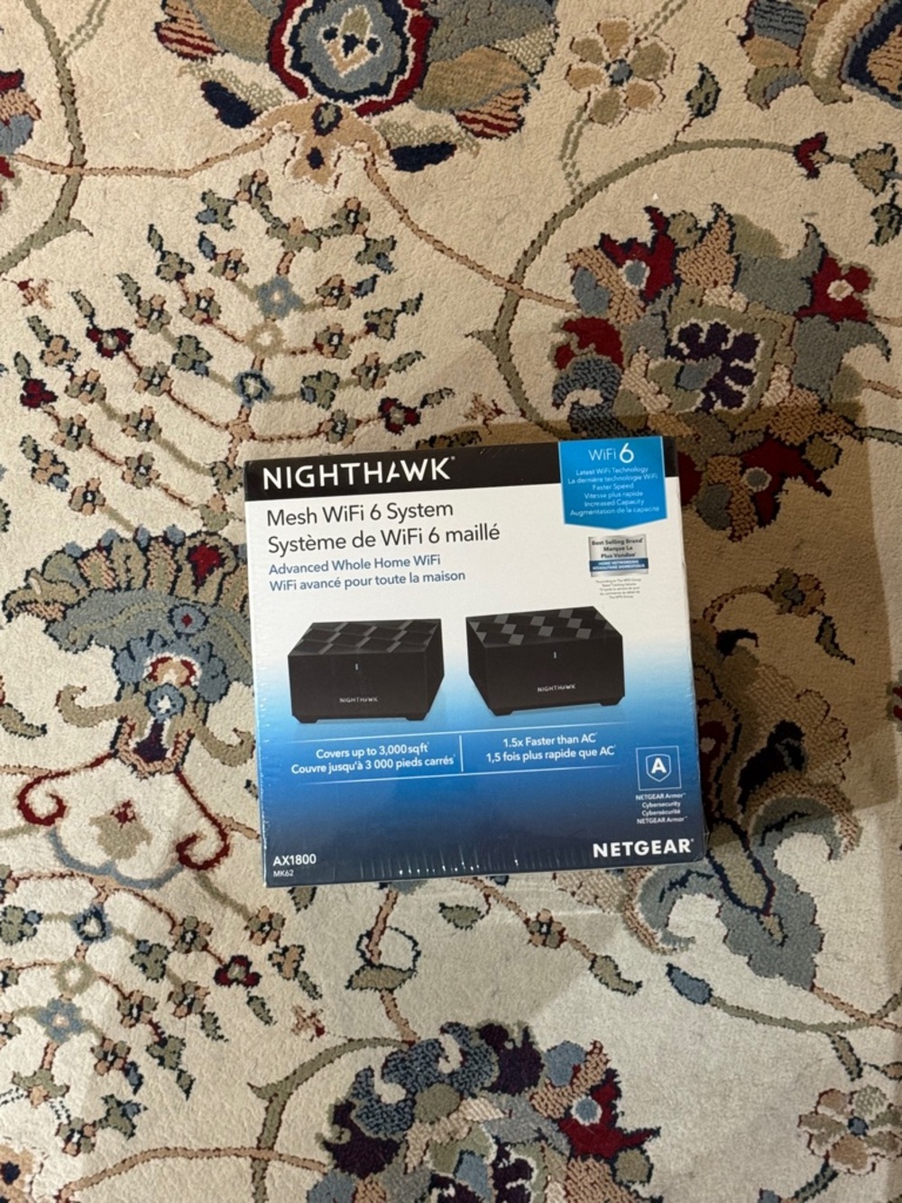 NETGEAR Nighthawk Mesh WiFi 6 System - Black and Blue Packaging